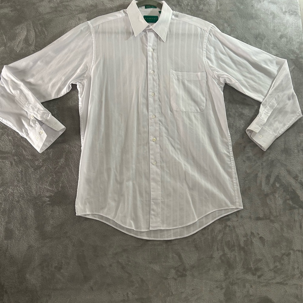 Carven EUC Paris Swiss cotton button down white shirt